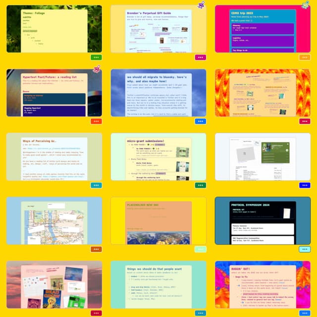 grid of leaflet docs